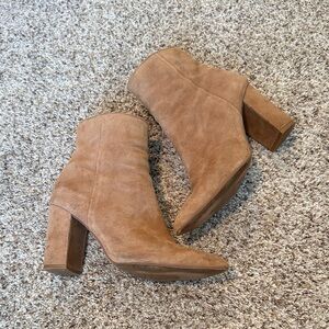 Suede Tan Booties